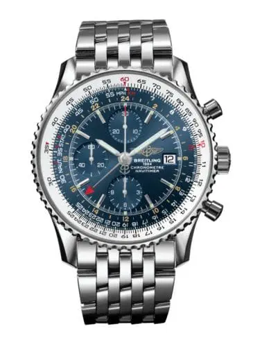 Breitling Navitimer World Stainless Steel / Blue / Bracelet A2432212.C651.443A