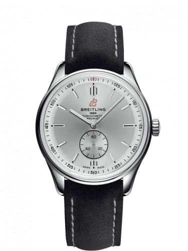 Breitling Premier Automatic 40 Stainless Steel / Silver / Nubuck Anthracite / Tang A37340351G1X2