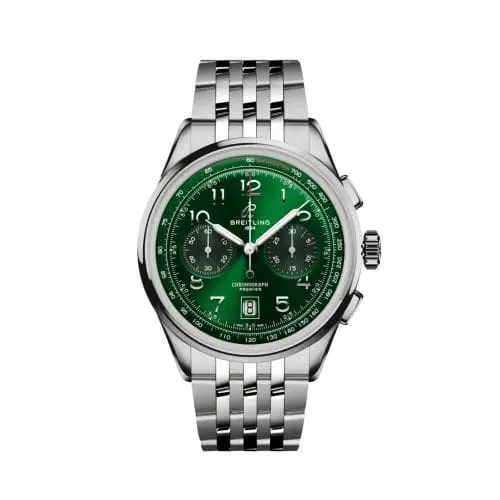 Breitling Premier B01 Chronograph 42 Stainless Steel / Green / Bracelet AB0145371L1A1
