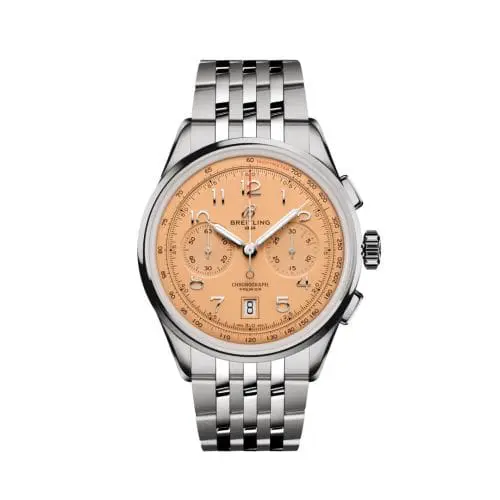 Breitling Premier B01 Chronograph 42 Stainless Steel / Pink / Bracelet AB0145331K1A1