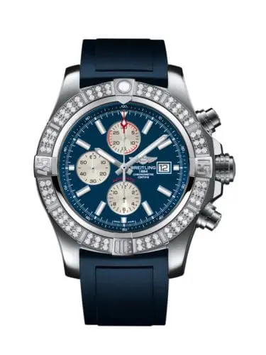 Breitling Super Avenger II Stainless Steel / Diamond / Mariner Blue / Rubber / Pin A1337153/C871/139S/A20S.1