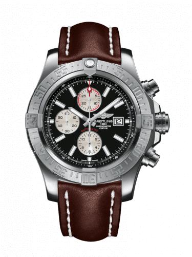 Breitling Super Avenger II Stainless Steel / Volcano Black / Calf / Folding A1337111/BC29/444X/A20D.1