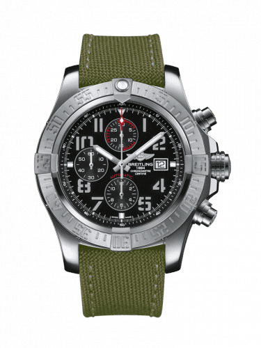 Breitling Super Avenger II Stainless Steel / Volcano Black / Military / Pin A1337111/BC28/105W/A20BA.1
