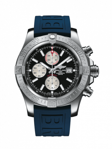 Breitling Super Avenger II Stainless Steel / Volcano Black / Rubber / Pin A1337111/BC29/159S/A20S.1
