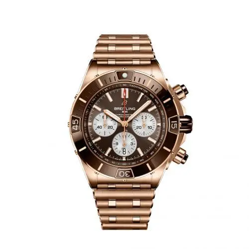 Breitling Super Chronomat B01 44 Red Gold / Brown / Rouleaux RB0136E31Q1R1