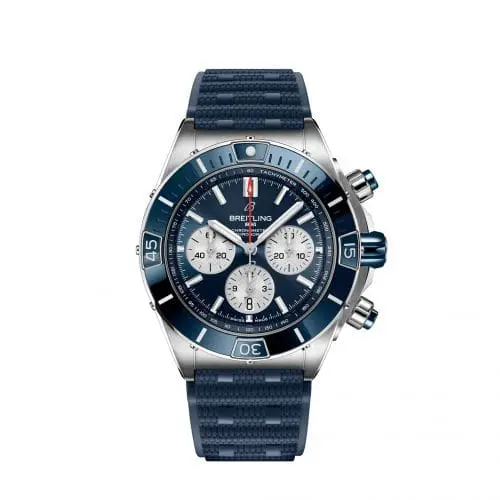 Breitling Super Chronomat B01 44 Stainless Steel / Blue / Rubber AB0136161C1S1