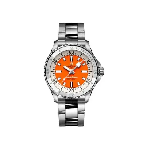 Breitling SuperOcean Automatic 36 Stainless Steel / Orange / Bracelet A17377211O1A1