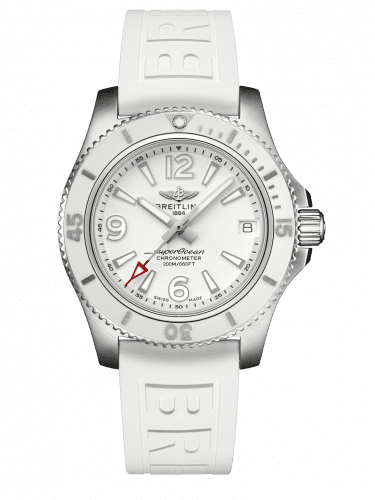 Breitling Superocean 36 Stainless Steel / White / Rubber / Pin A17316D21A1S1