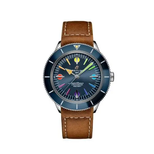 Breitling Superocean Heritage '57 Stainless Steel / Blue Rainbow / Calf / Pin A103702A1C1X1