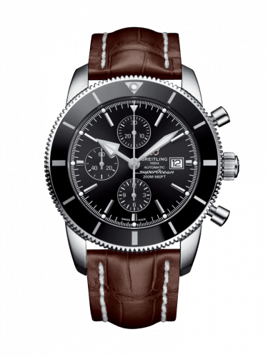 Breitling Superocean Heritage II 46 Chronograph Stainless Steel / Black / Black / Croco / Pin A1331212/BF78/756P/A20BA.1