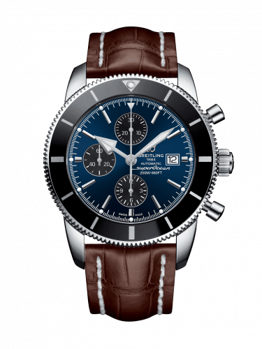 Breitling Superocean Heritage II 46 Chronograph Stainless Steel / Black / Blue / Croco / Pin A1331212/C968/756P/A20BA.1