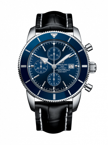 Breitling Superocean Heritage II 46 Chronograph Stainless Steel / Blue / Blue / Croco / Folding A1331216/C963/761P/A20D.1