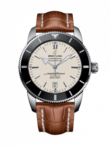 Breitling Superocean Heritage II 46 Stainless Steel / Black / Silver / Croco / Pin AB202012/G828/754P/A20BA.1