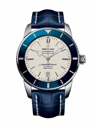 Breitling Superocean Heritage II 46 Stainless Steel / Blue / Silver / Croco / Folding AB202016/G828/747P/A20D.1