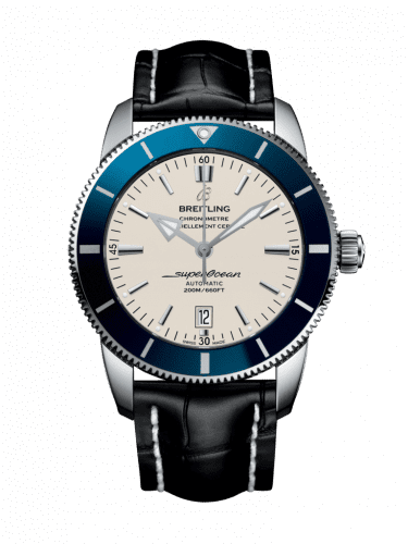 Breitling Superocean Heritage II 46 Stainless Steel / Blue / Silver / Croco / Pin AB202016/G828/760P/A20BA.1