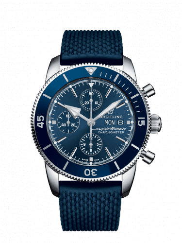 Breitling Superocean Heritage II Chronograph 44 Stainless Steel / Blue / Rubber / Folding A13313161C1S1