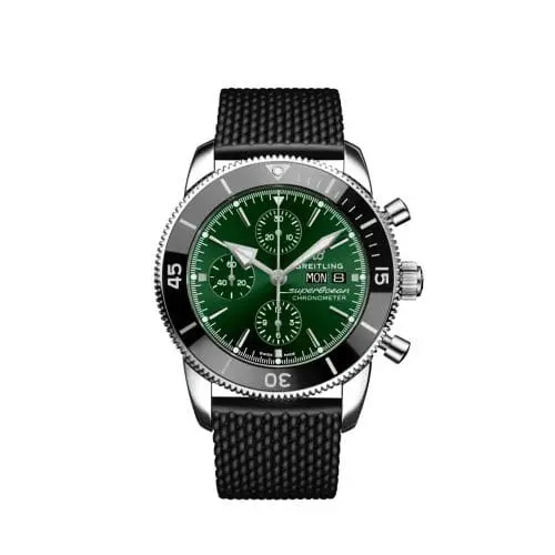 Breitling Superocean Heritage II Chronograph 44 Stainless Steel / Green / Rubber A13313121L1S1