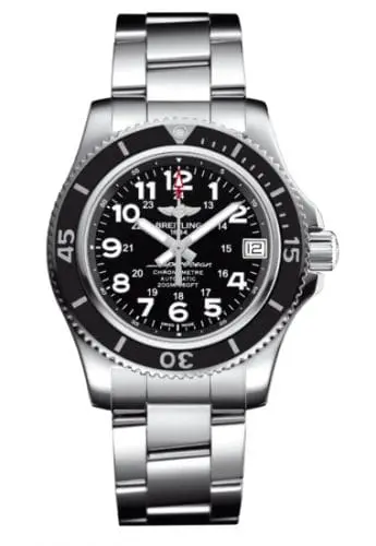 Breitling Superocean II 36 Black / Bracelet A17312C9/BD91/179A