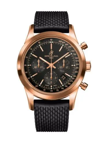 Breitling Transocean Chronograph Red Gold / Black / Rubber Aero Classic RB015212|BB16|279S