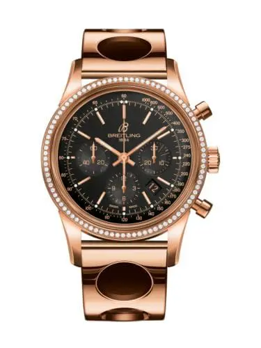Breitling Transocean Chronograph Red Gold / Diamond / Black / Air Racer RB015253.BB16.220R