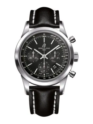 Breitling Transocean Chronograph Stainless Steel / Black / Calf / Pin AB015212/BA99/435X/A20BA.1
