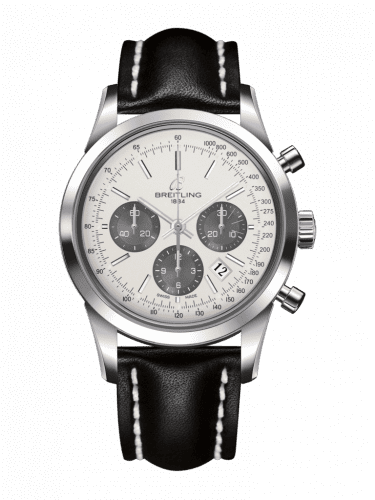 Breitling Transocean Chronograph Stainless Steel / Panda / Calf / Pin AB015212/G724/435X/A20BA.1