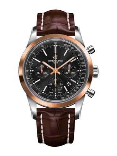 Breitling Transocean Chronograph Stainless Steel Red Gold / Black / Croco UB015212.BC74.739P
