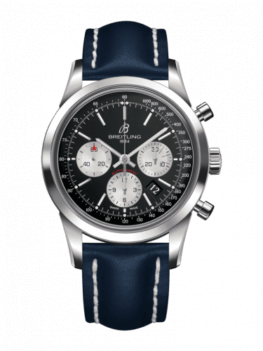 Breitling Transocean Chronograph Stainless Steel / Reverse Panda / Calf / Folding AB015212/BF26/112X/A20D.1