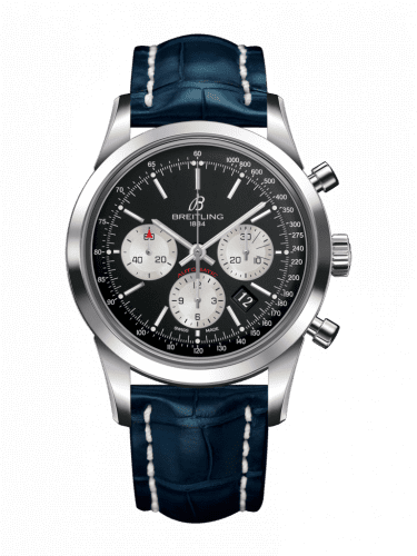 Breitling Transocean Chronograph Stainless Steel / Reverse Panda / Croco / Folding AB015212/BF26/732P/A20D.1