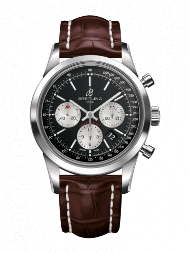 Breitling Transocean Chronograph Stainless Steel / Reverse Panda / Croco / Pin AB015212/BF26/739P/A20BA.1