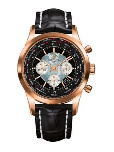 Breitling Transocean Chronograph Unitime Red Gold / Black / Croco RB0510U4.BB63.760P