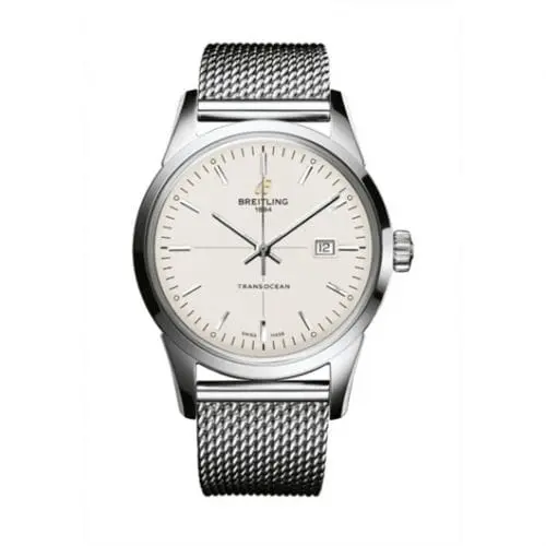 Breitling Transocean Date Stainless Steel / Silver / Bracelet A1036012/G721/154A