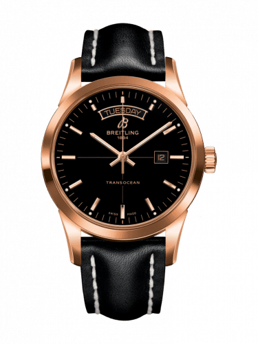 Breitling Transocean Day & Date Red Gold / Black / Calf / Folding R4531012/BB70/436X/R20D.1