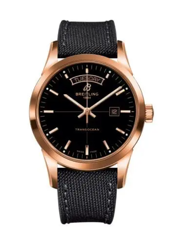 Breitling Transocean Day & Date Red Gold / Black / Military / Pin R4531012/BB70/109W/R20BA.1