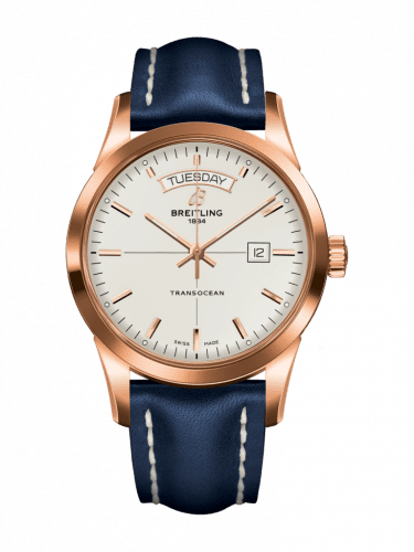 Breitling Transocean Day & Date Red Gold / Silver / Calf / Folding R4531012/G752/112X/R20D.1