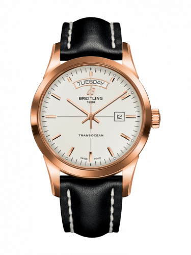 Breitling Transocean Day & Date Red Gold / Silver / Calf / Pin R4531012/G752/435X/R20BA.1