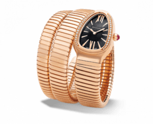 Bulgari Serpenti Tubogas Pink Gold Black Diamond Double Tour 101814