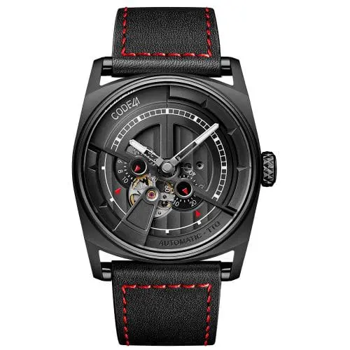 CODE41 Anomaly-01 Black PVD / Black AN01-BK-ST-LEA-COU-SP
