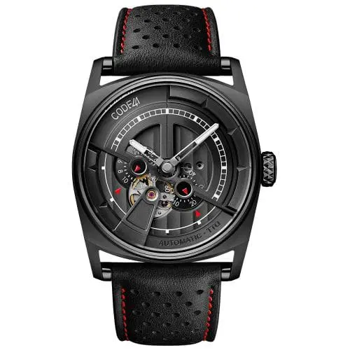 CODE41 Anomaly-01 Black PVD / Black AN01-BK-ST-LEA-PER-COU-SP