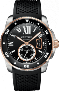 Cartier Calibre de Cartier Diver Stainless Steel / Pink Gold / Black / Rubber W7100055