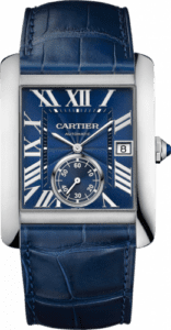 Cartier Tank MC 34.3 Stainless Steel / Blue WSTA0010