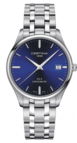 Certina DS-8 Chronometer Stainless Steel / Blue / Bracelet C033.451.11.041.00