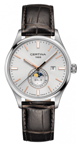 Certina DS-8 Moon Phase Stainless Steel / Silver C033.457.16.031.00