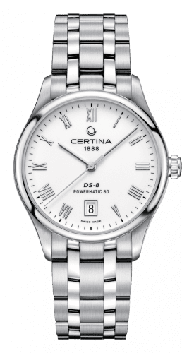 Certina DS-8 Powermatic Stainless Steel / White / Bracelet C033.407.11.013.00