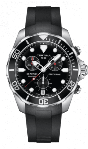 Certina DS Action Chronograph Precidrive Black / Rubber C0324171705100