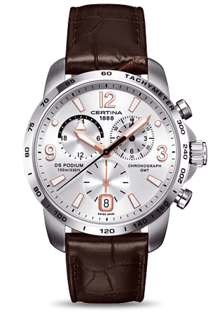 Certina DS Podium Big Size Chrono GMT Silver C0016391603701