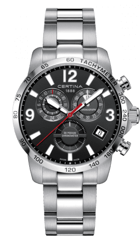 Certina DS Podium Chronograph GMT Stainless Steel / Black / Bracelet C034.654.11.057.00