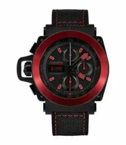 Formex Motorsport Automatic Chronograph PVD / Red Bezel / Black / Calf 3100.4.8122.216
