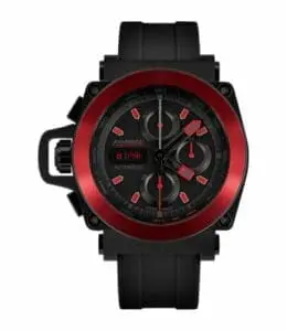 Formex Motorsport Automatic Chronograph PVD / Red Bezel / Black / Rubber 3100.4.8122.910