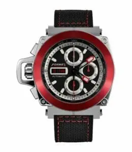 Formex Motorsport Automatic Chronograph Red Bezel / Black / Calf 3100.1.8140.216